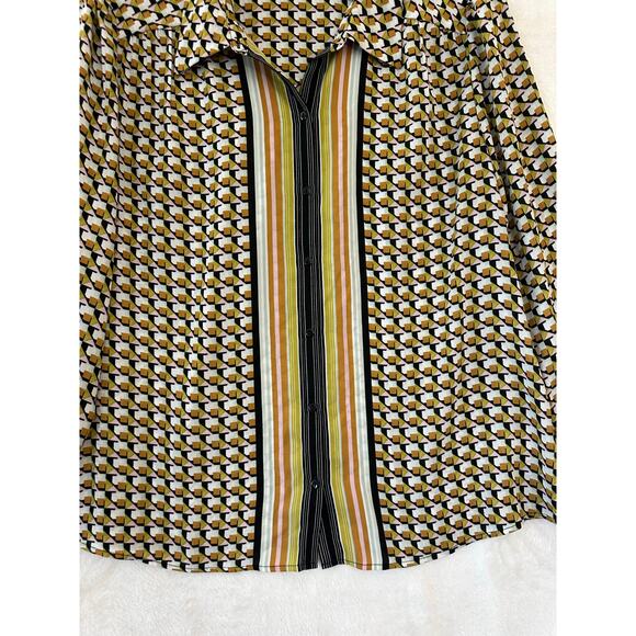 DR2 Daniel Rainn Abstract Hipster Button Shirt XL Retro - Picture 2 of 10